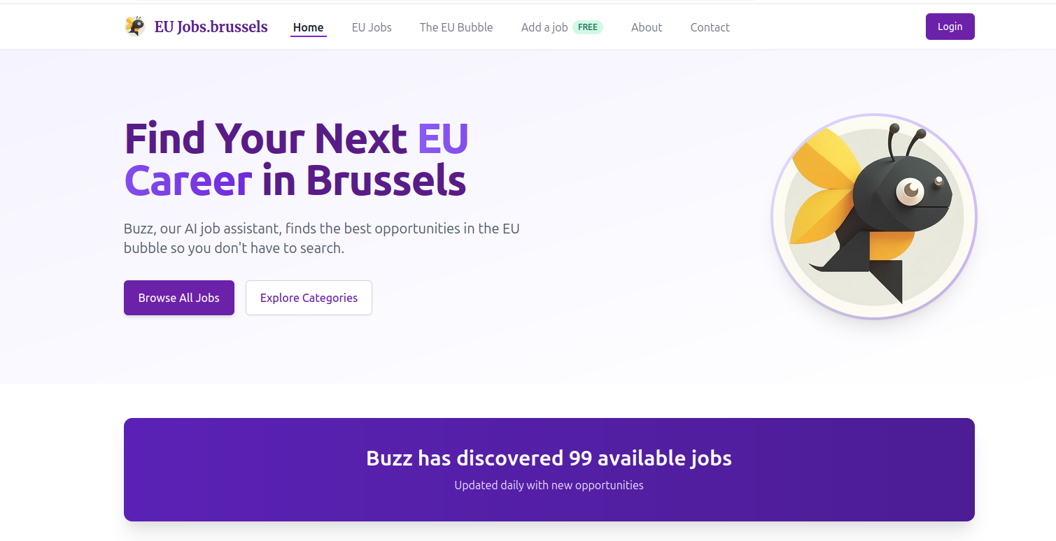 EU Jobs Brussels Screenshot